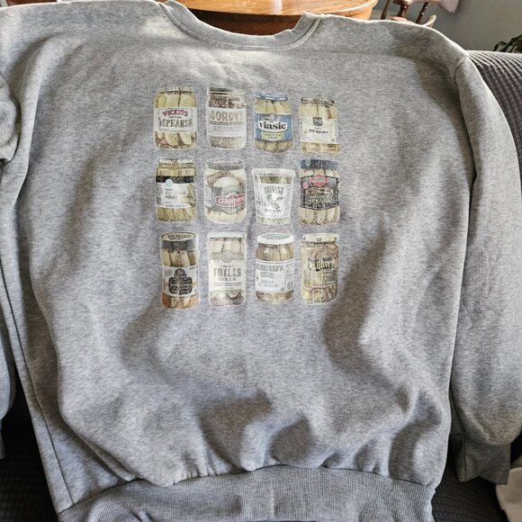 Vintage Canned Pickle Crew Sweatshirt NWOT Medium - Picture 2 of 3